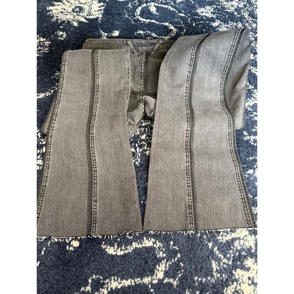 Stella McCartney Unique Hemmed, Patched, and Stitched Bellbottom Jeans - Picture 4 of 6